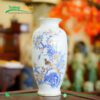 Bình hoa dáng trụ vẽ mẫu đơn chim trĩ