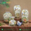 Lọ hoa cao cấp vẽ tay chim trĩ phù dung