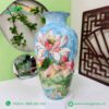 Bình Hoa Bát Tràng In Logo Họa Tiết Sen Cá LH-02101124