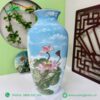 Bình Hoa Bát Tràng Men Xanh Bóng Vẽ Sen LH-0411124 (1)