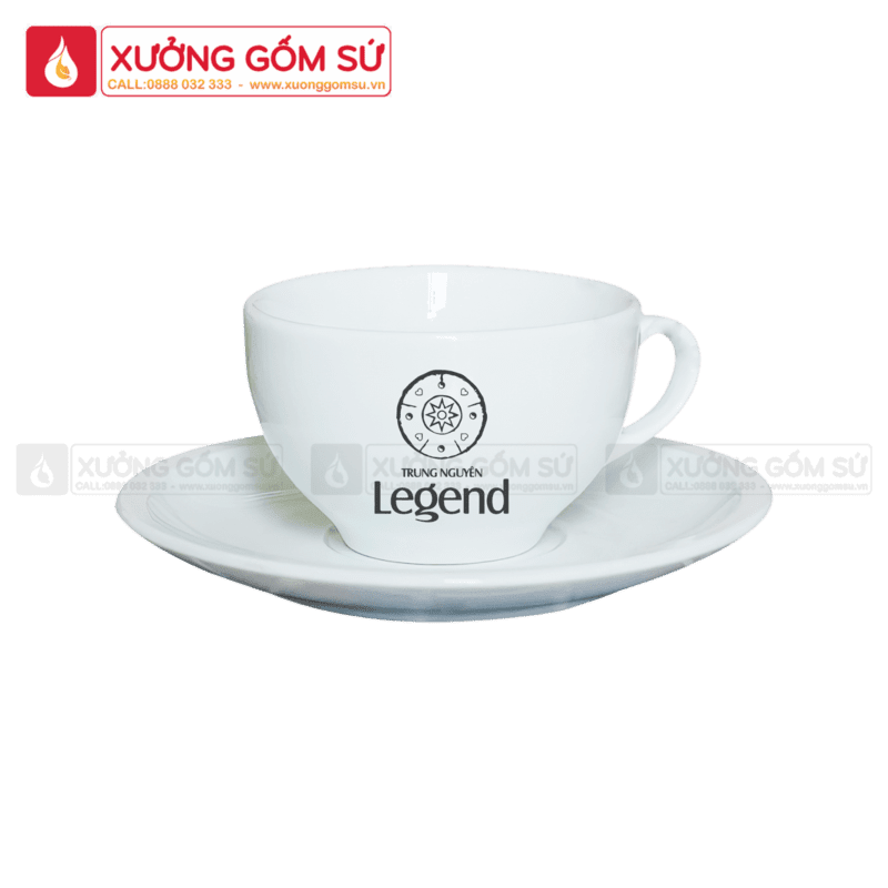 Ly Sứ Bát Tràng Cappuccino In Logo