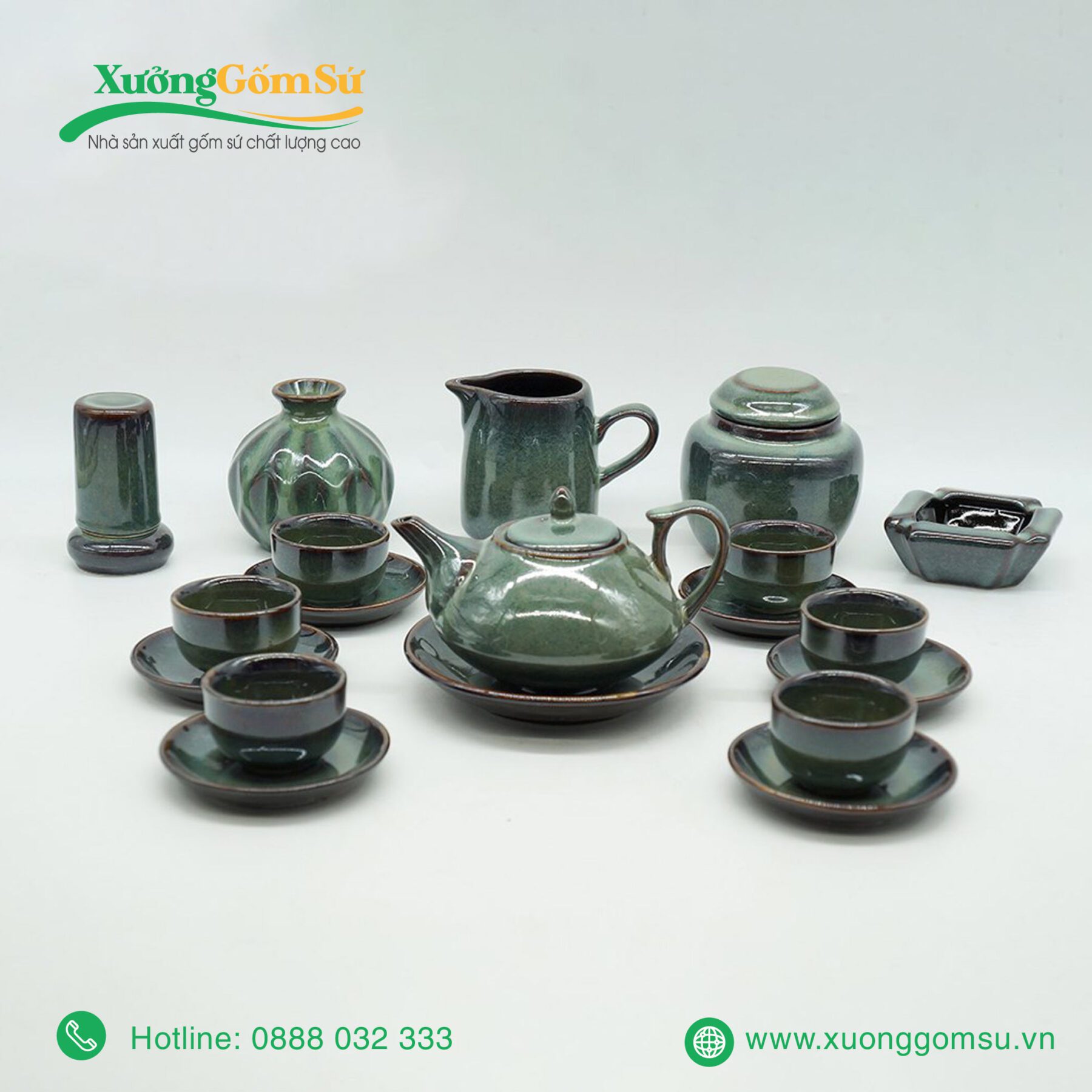 Bộ ấm chén men hỏa biến