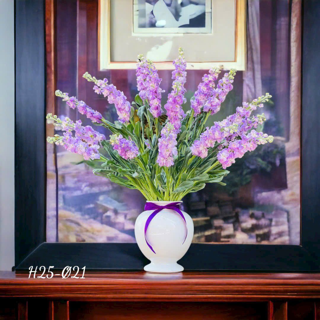 Bình Hoa Sứ Trắng Bát Tràng