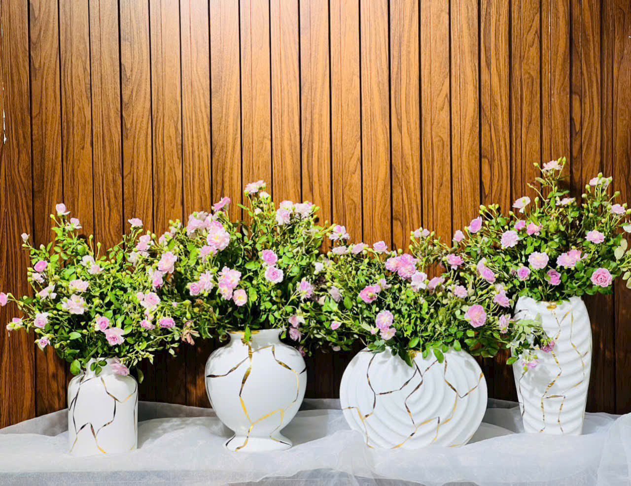 Bình Hoa Sứ Trắng Bát Tràng