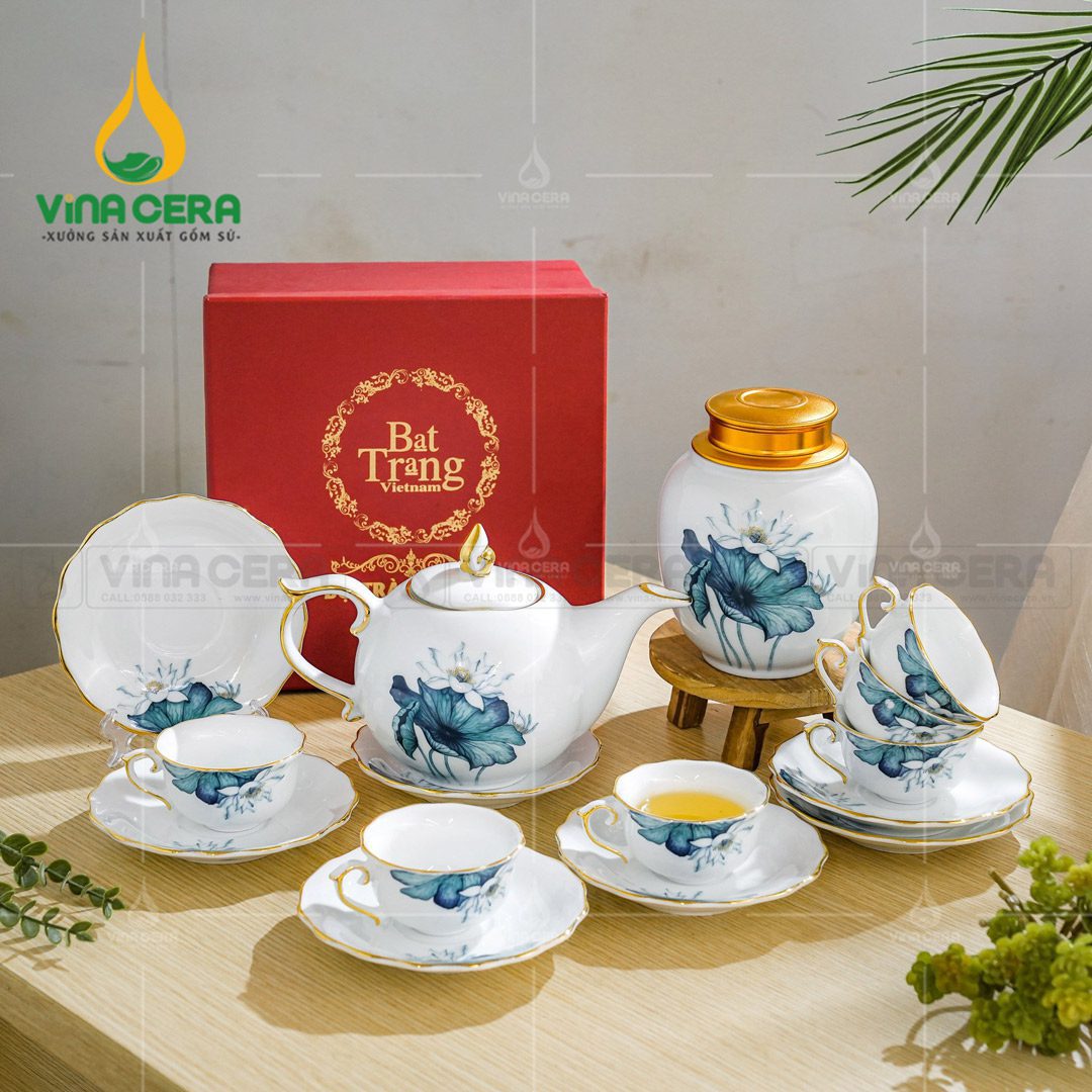 Bộ ấm chén hoa Sen