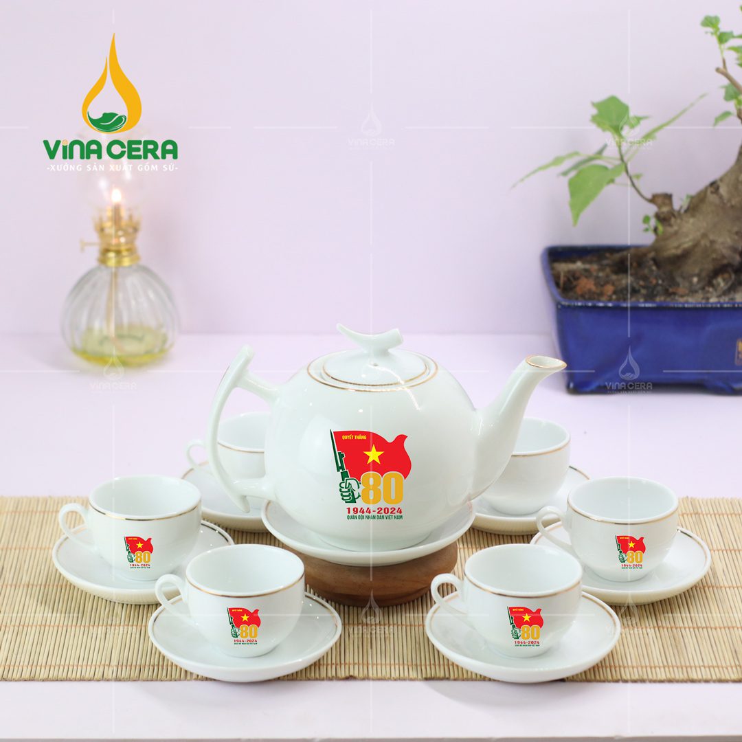 Ấm Chén Quà Tặng Kỷ Niệm Thành Lập Quân Đội