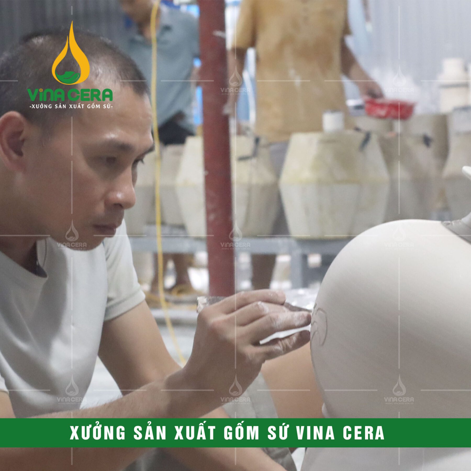 xưởng Sản Xuất Gốm Sứ VinaCera - Sản Xuất Bình Hút lộc
