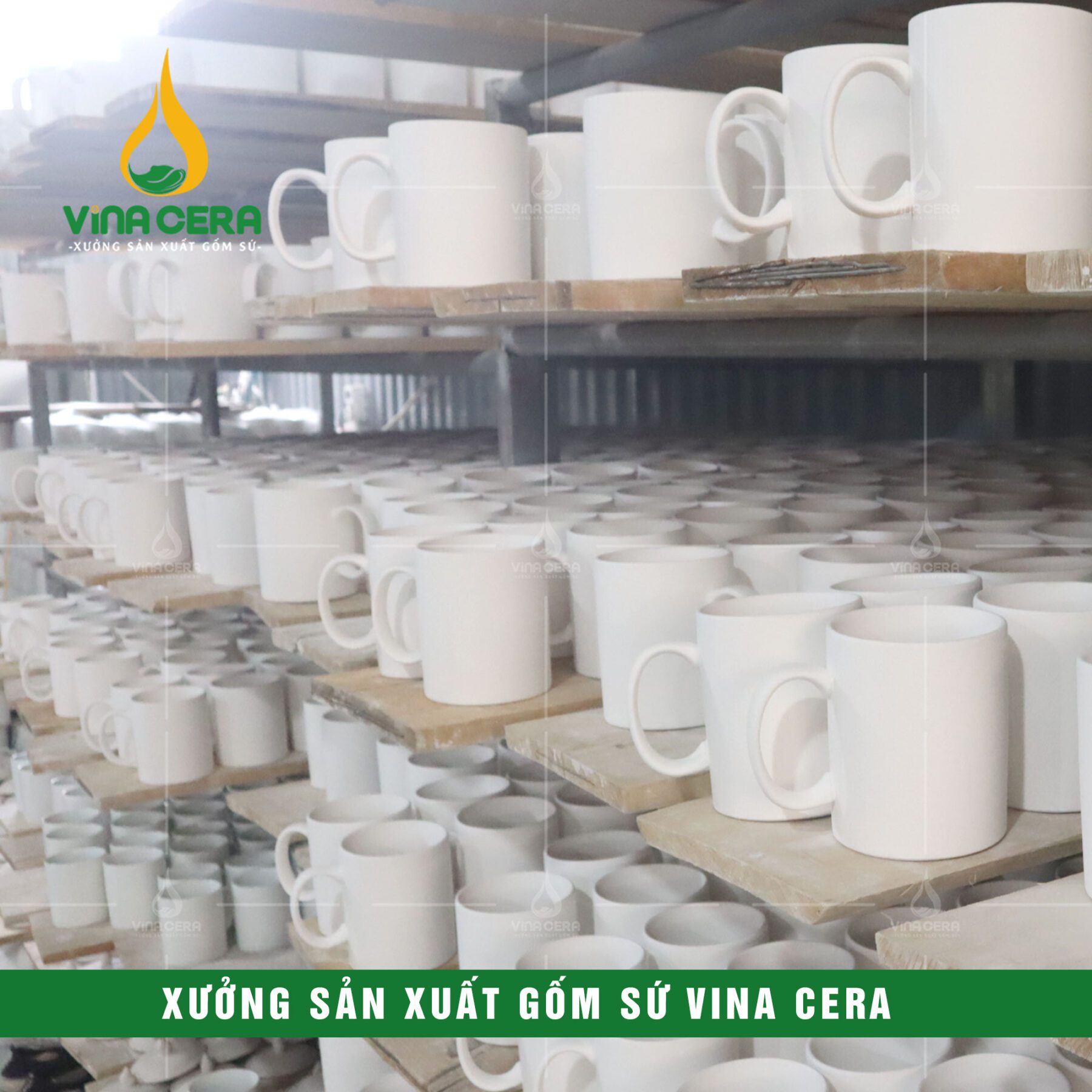 xưởng Sản Xuất Gốm Sứ VinaCera - Sản Xuất ly sứ Bát Tràng