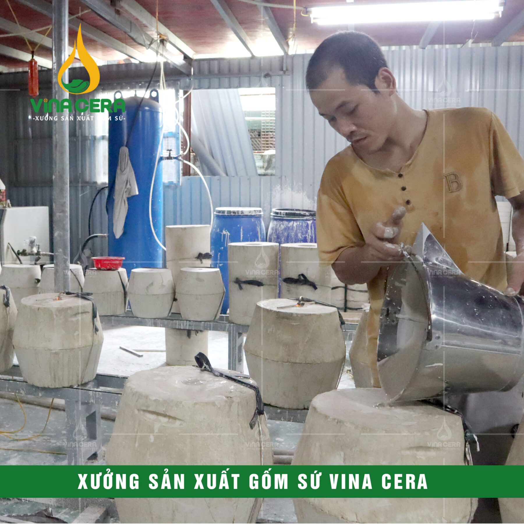 xưởng Sản Xuất Gốm Sứ VinaCera - Sản Xuất Bình Hút lộc