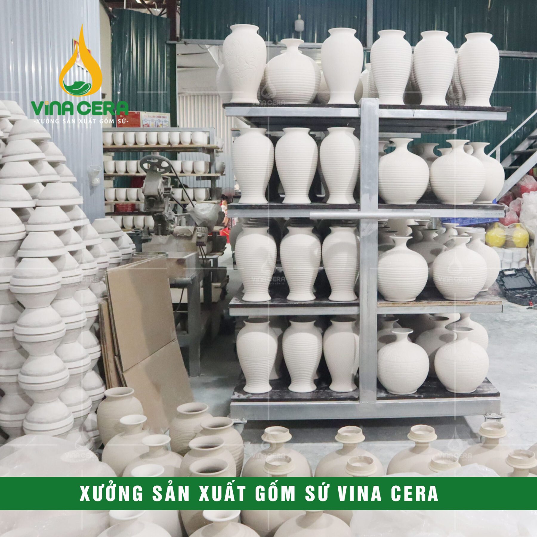 xưởng Sản Xuất Gốm Sứ VinaCera - Sản Xuất Bình Hoa