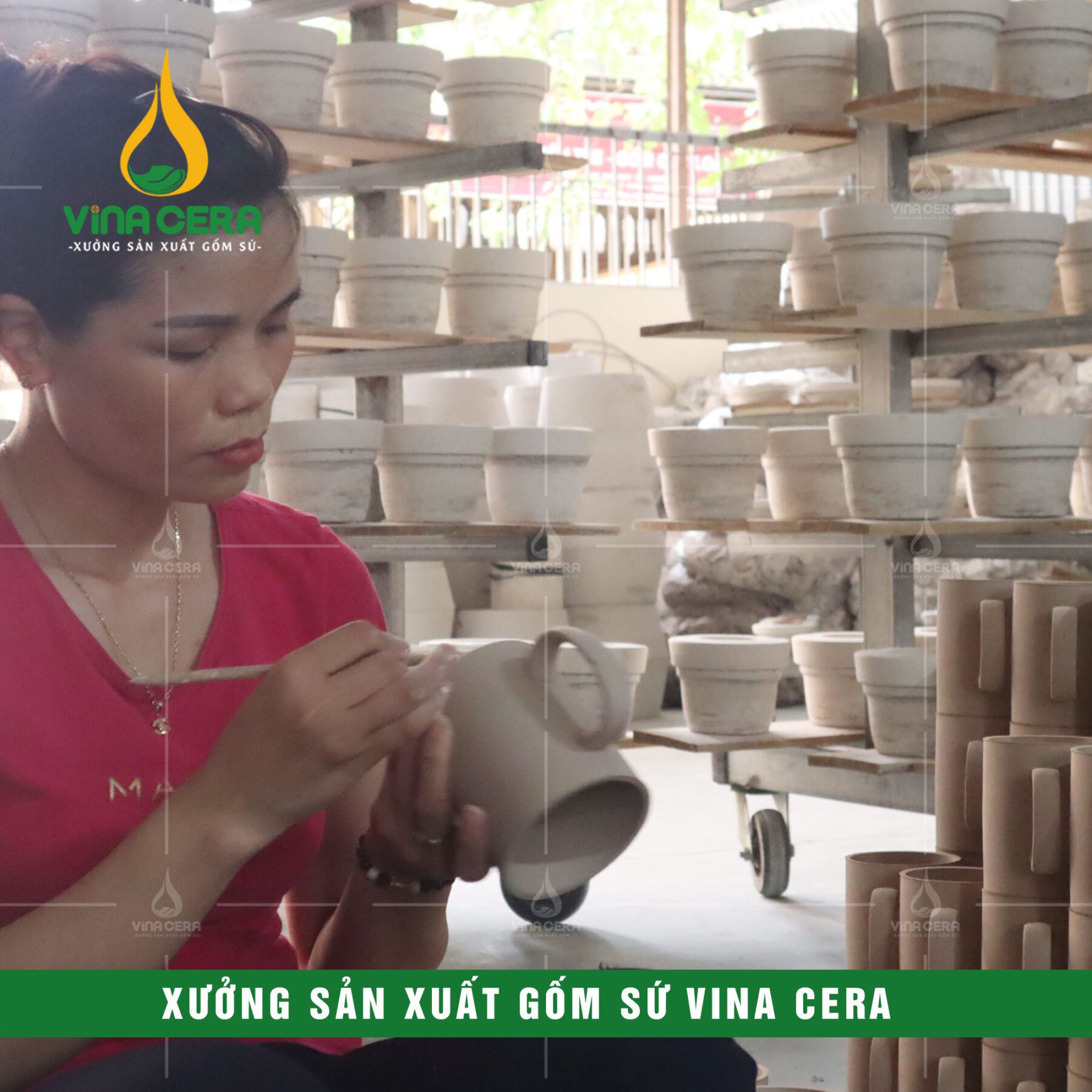 xưởng Sản Xuất Gốm Sứ VinaCera - Sản Xuất ly sứ Bát Tràng