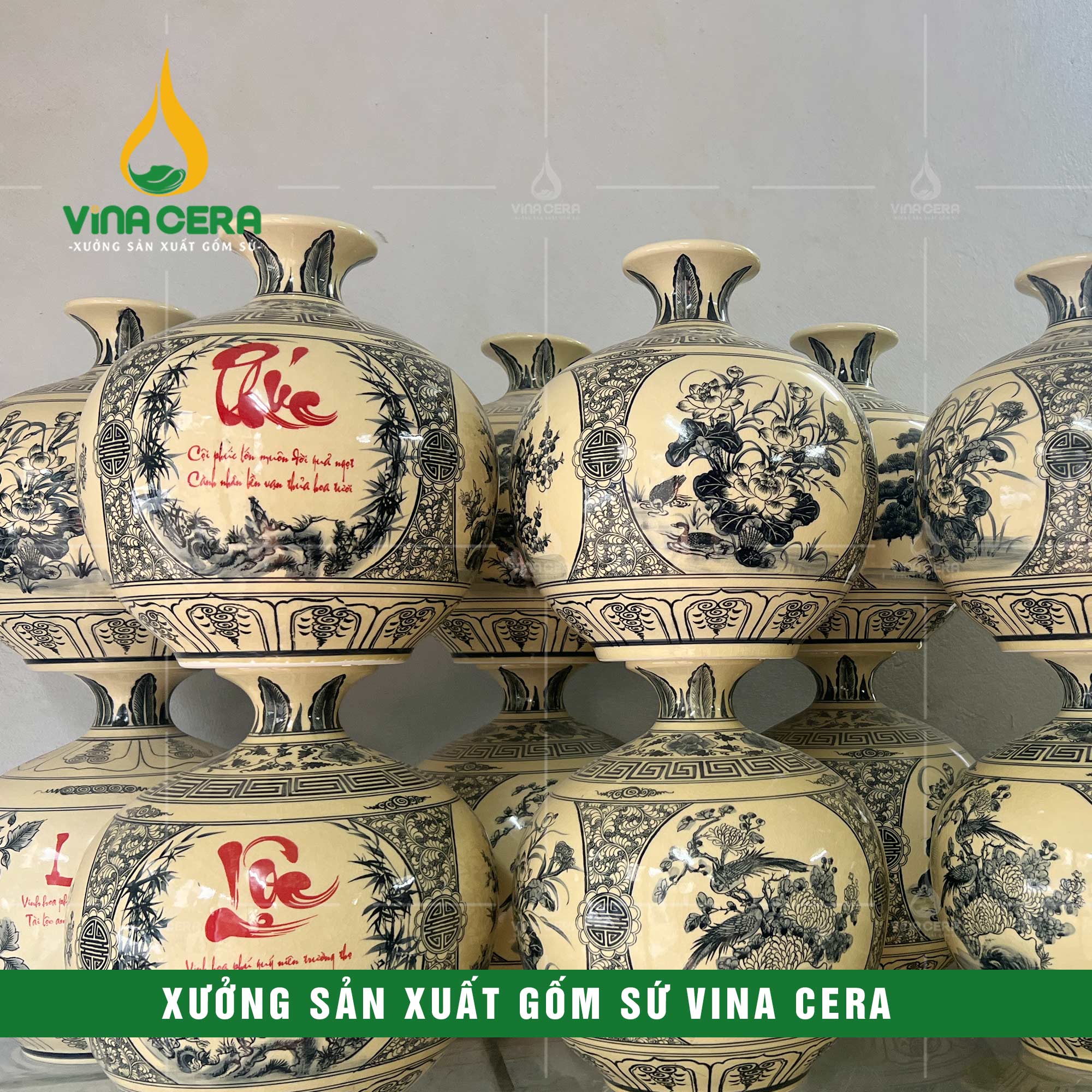 xưởng Sản Xuất Gốm Sứ VinaCera - Sản Xuất Bình Hút lộc