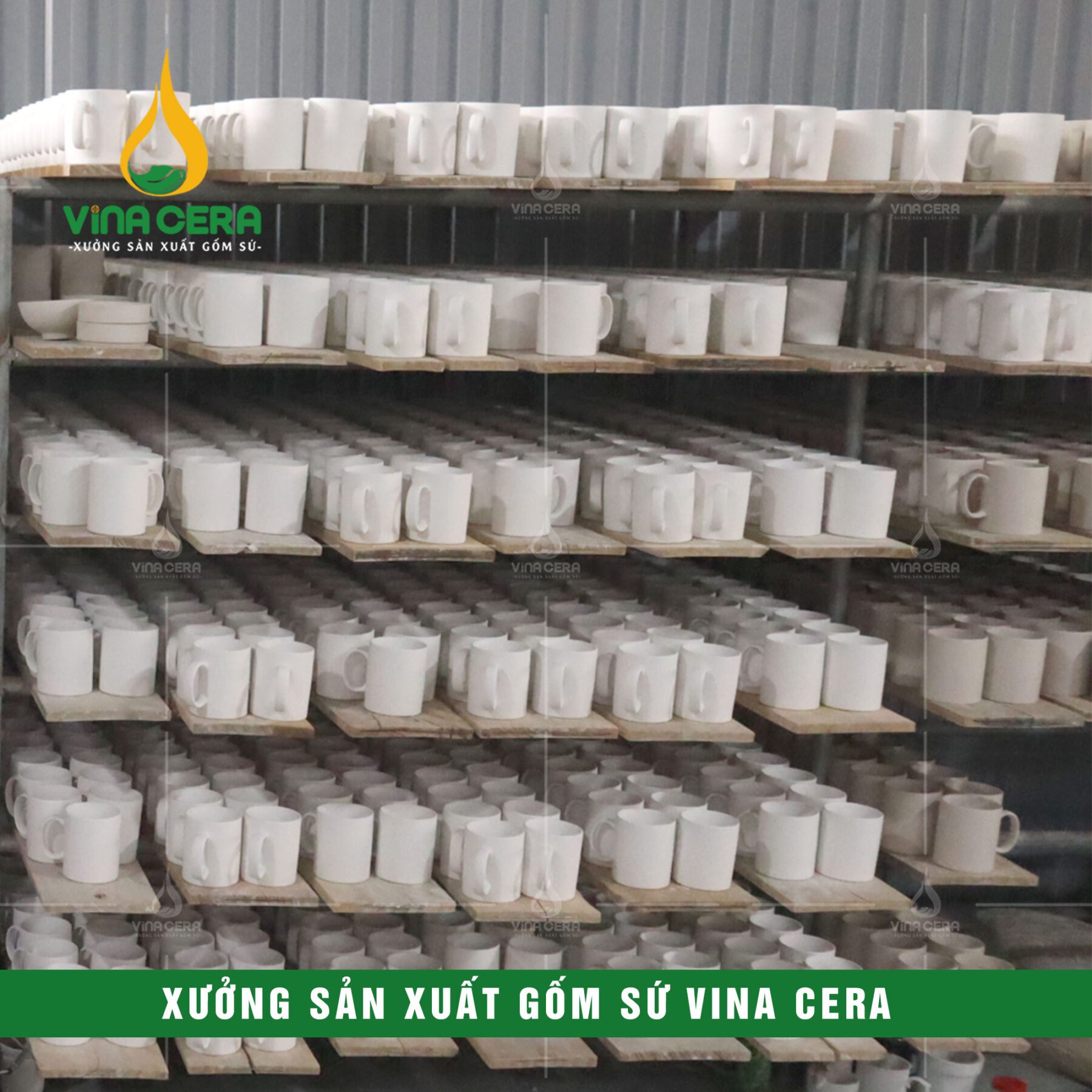 xưởng Sản Xuất Gốm Sứ VinaCera - Sản Xuất ly sứ Bát Tràng