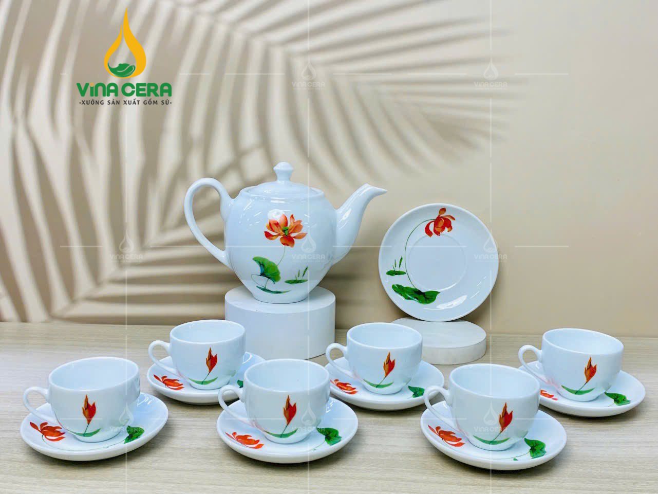 Bộ ấm chén Hoa Sen Cạn