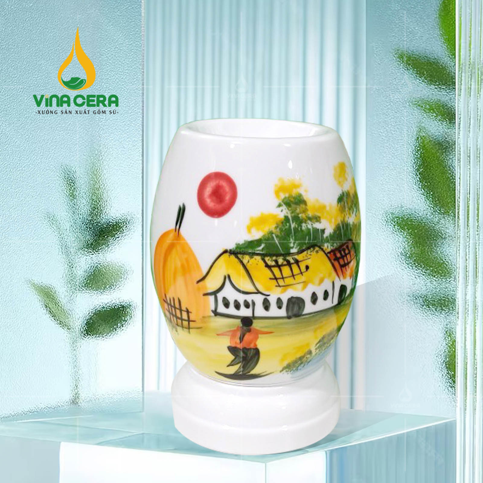 Đèn Xông Tinh Dầu Gốm Sứ Bát Tràng