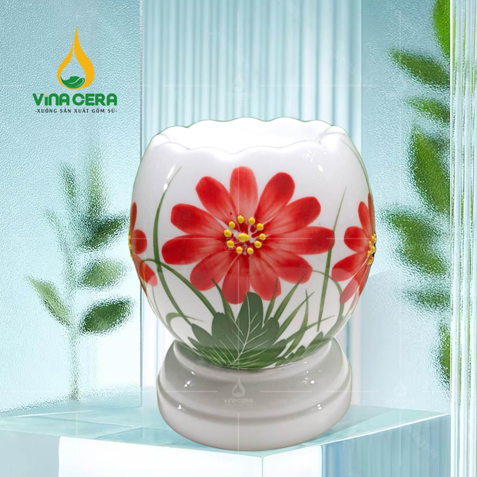 Đèn Xông Tinh Dầu Gốm Sứ Bát Tràng