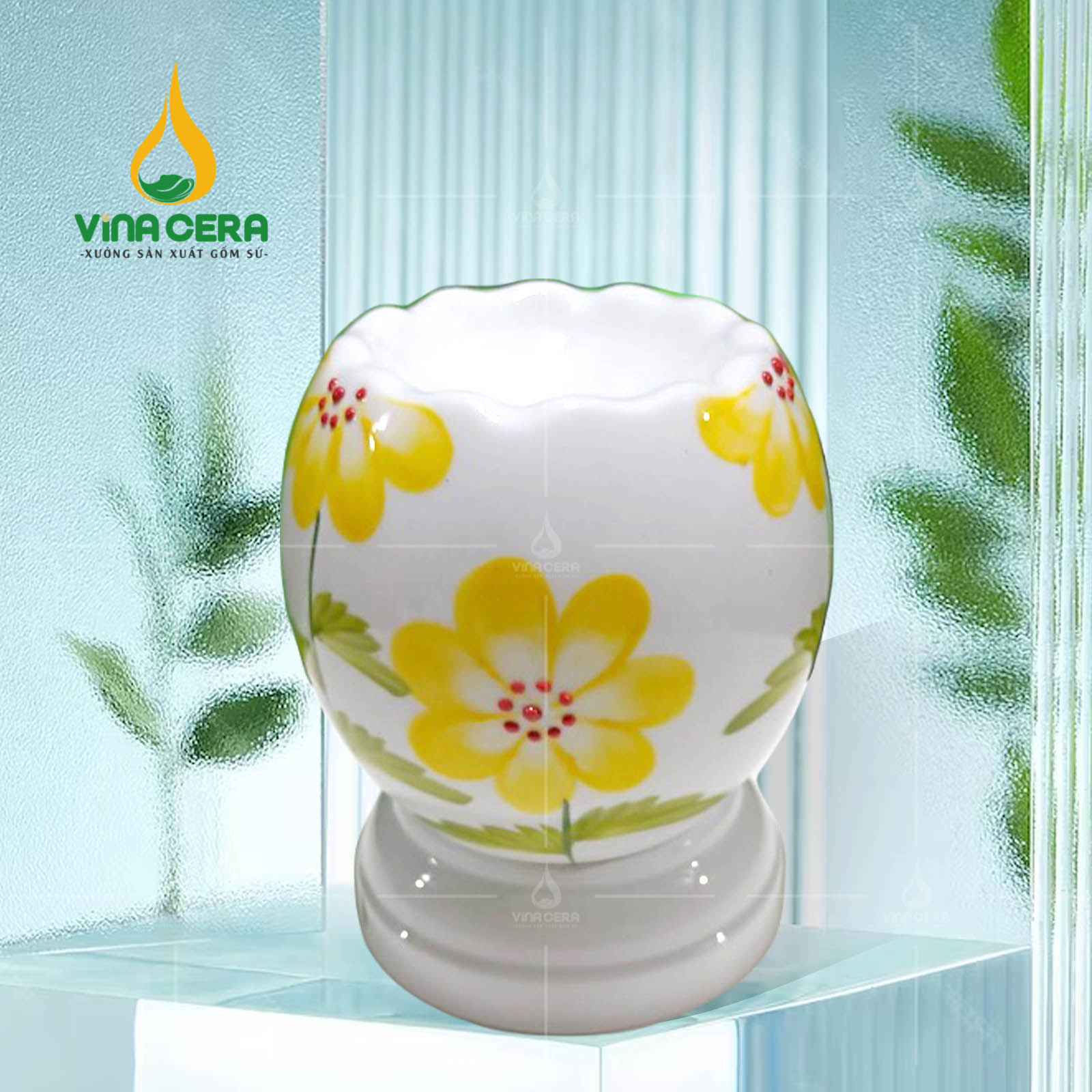 Đèn Xông Tinh Dầu Gốm Sứ Bát Tràng