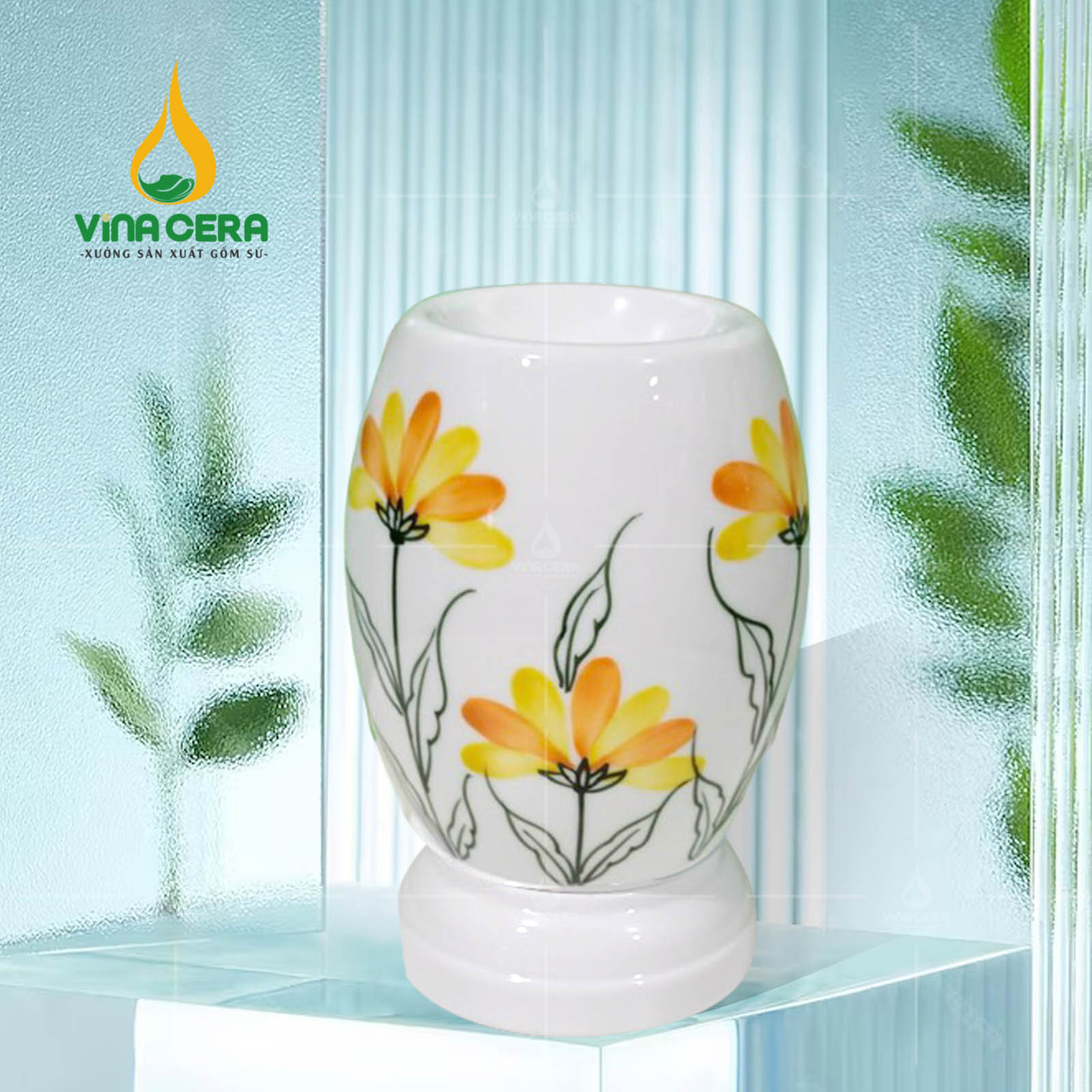 Đèn Xông Tinh Dầu Gốm Sứ Bát Tràng