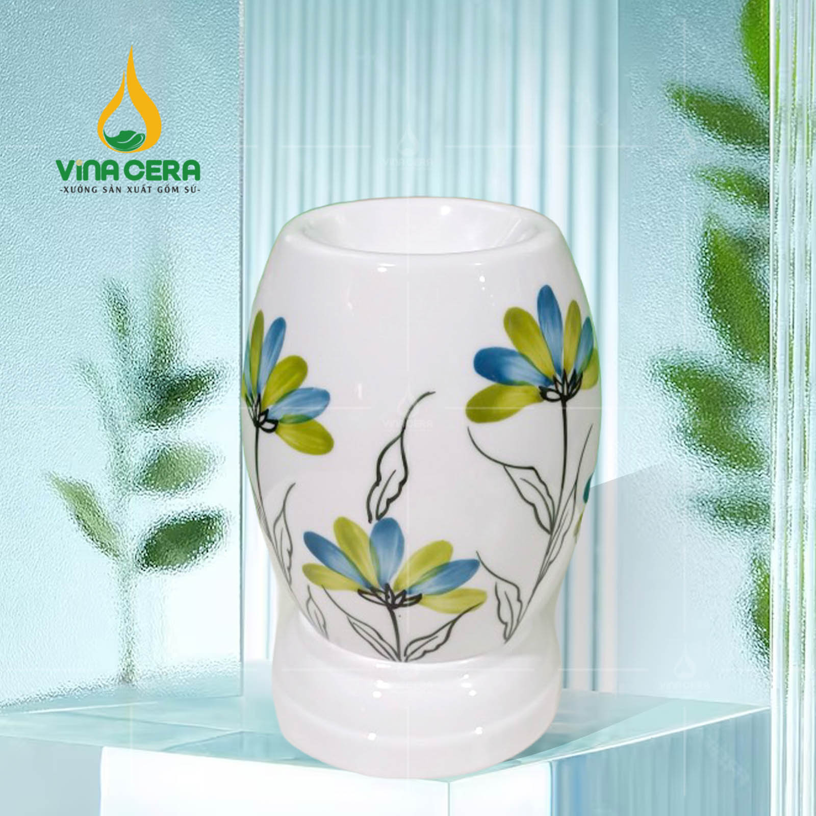 Đèn Xông Tinh Dầu Gốm Sứ Bát Tràng