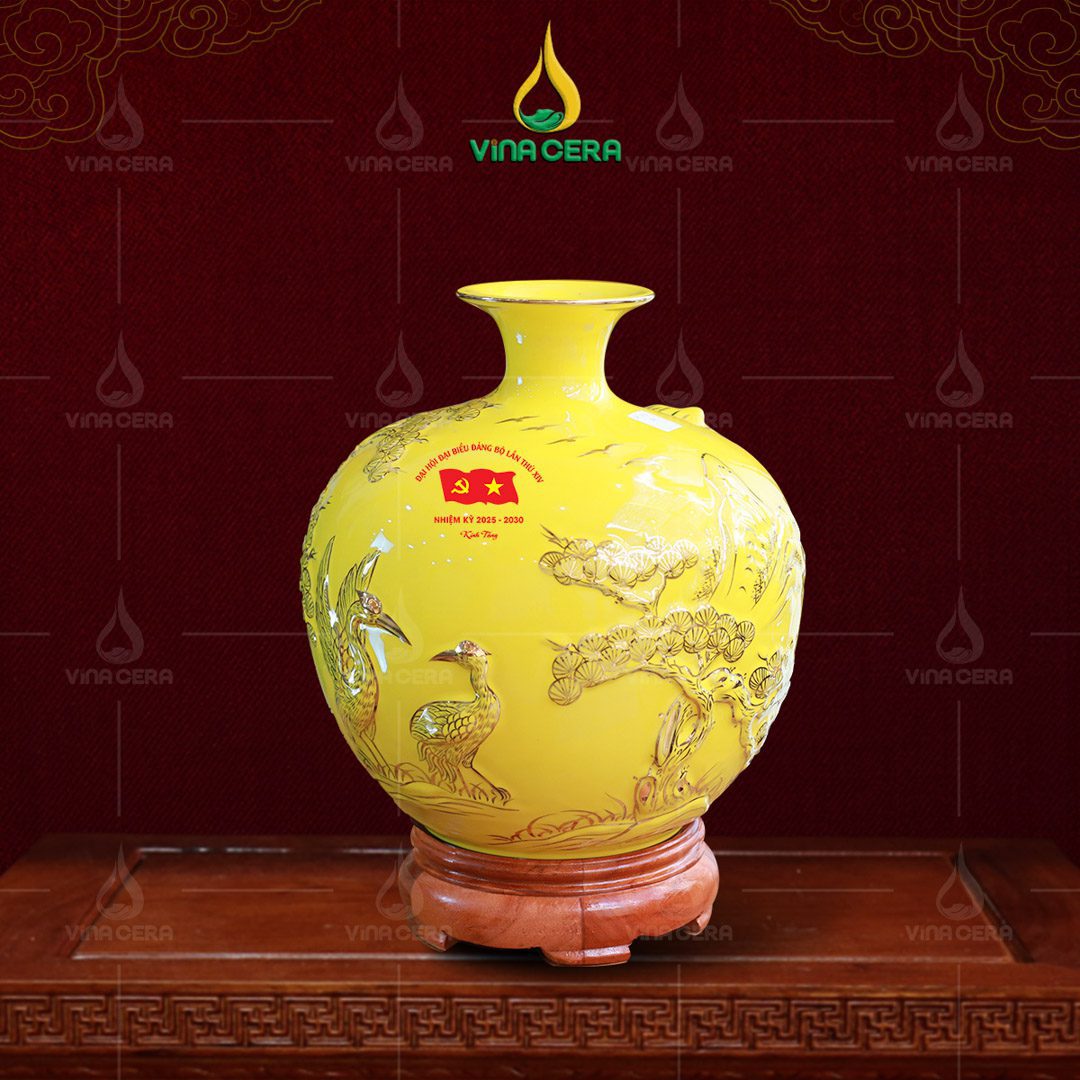 Bình hút lộc in logo Đại hội Đảng