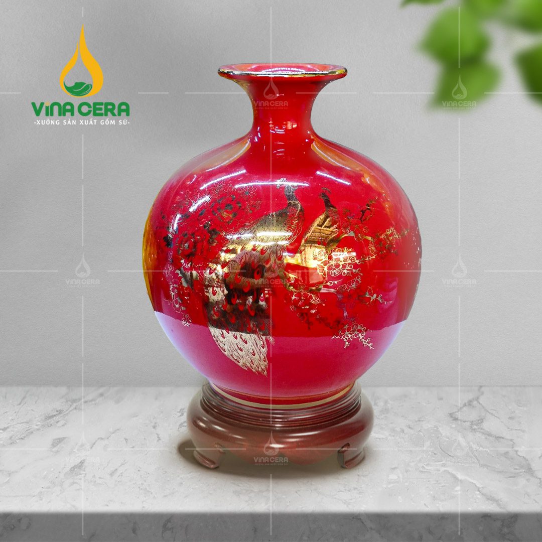 Bình hút lộc vẽ vàng Công thành danh toại