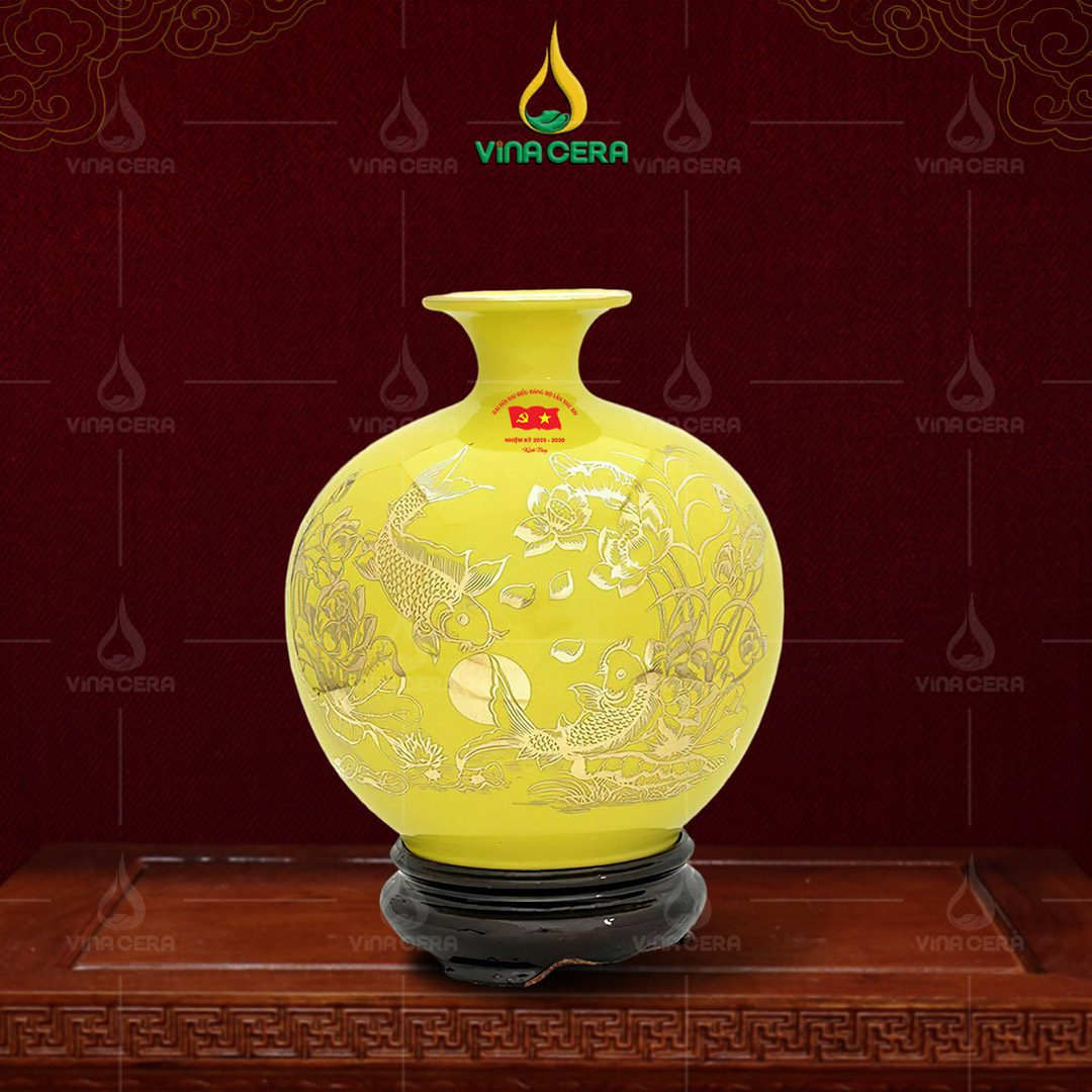 Bình hút lộc in logo Đại hội Đảng