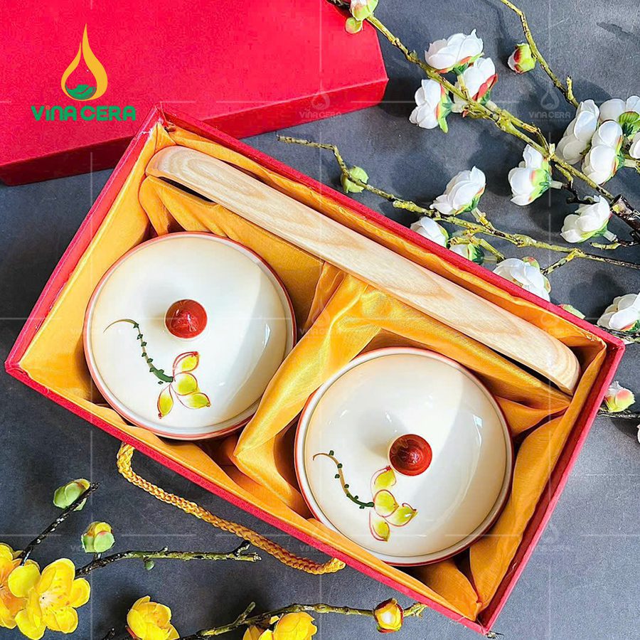 khay mứt sứ Bát tràng cao cấp