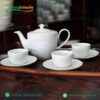 Bộ ấm chén Daisy sứ trắng