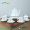 Bộ Ấm Chén Sứ Trắng Hoàng Gia