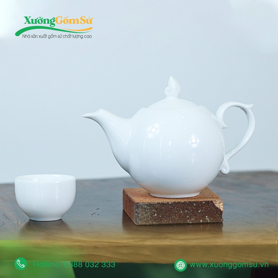 Bộ Ấm Chén Trà Dáng Bưởi Chóp Ngọn Lửa