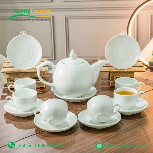 Bộ Ấm Chén Trà Dáng Bưởi Chóp Ngọn Lửa
