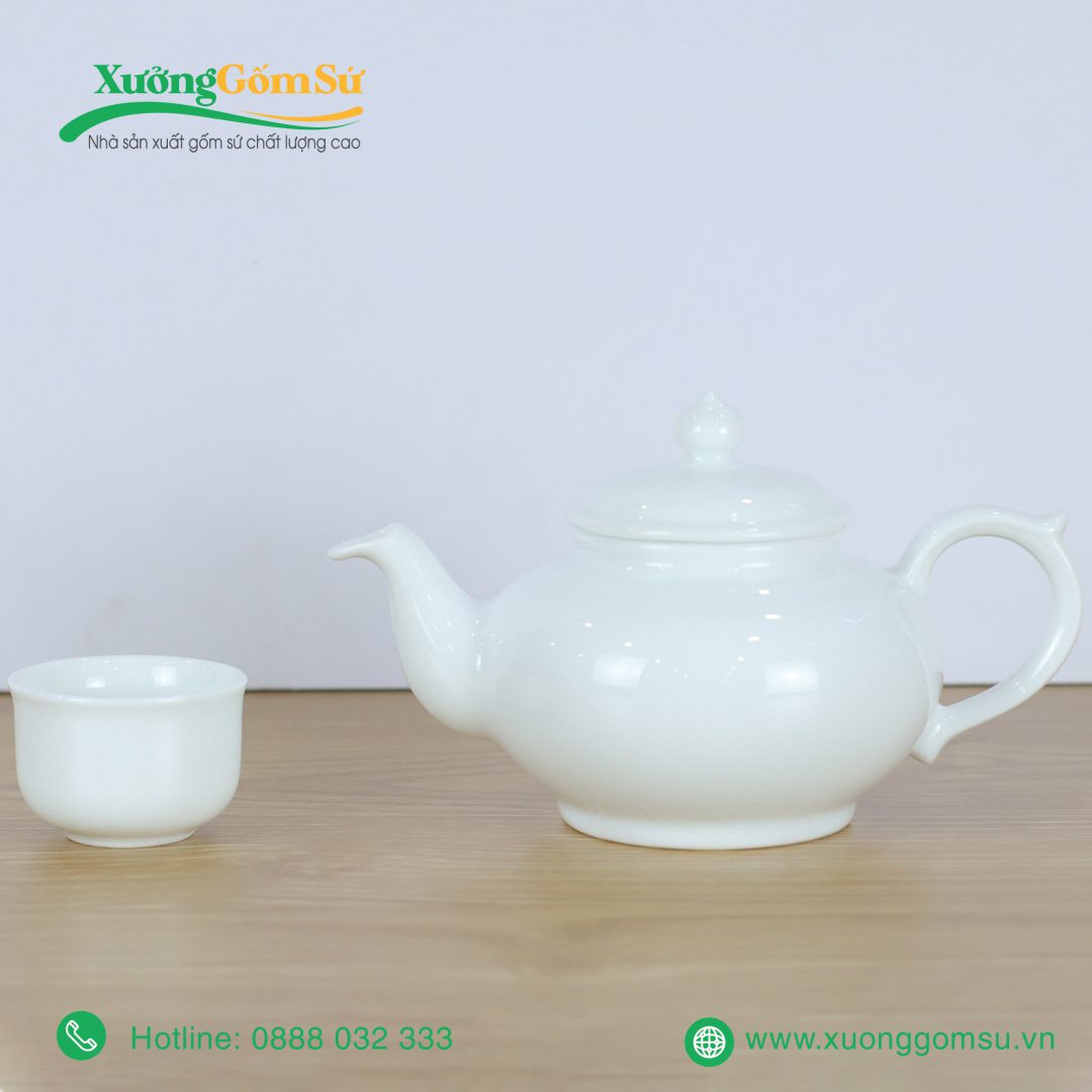 Bộ ấm chén trà dáng quả hồng