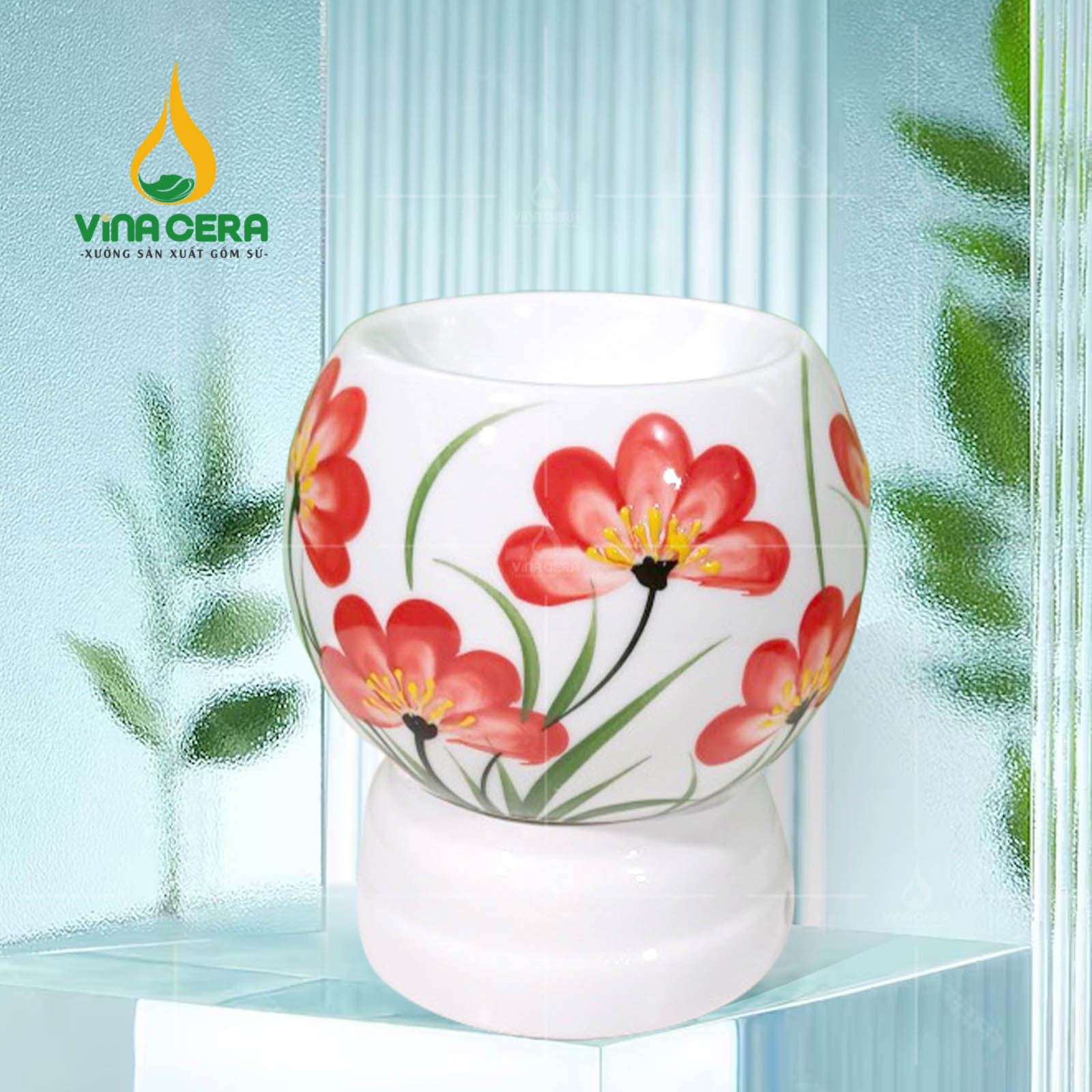 Đèn Xông Tinh Dầu Gốm Sứ Bát Tràng