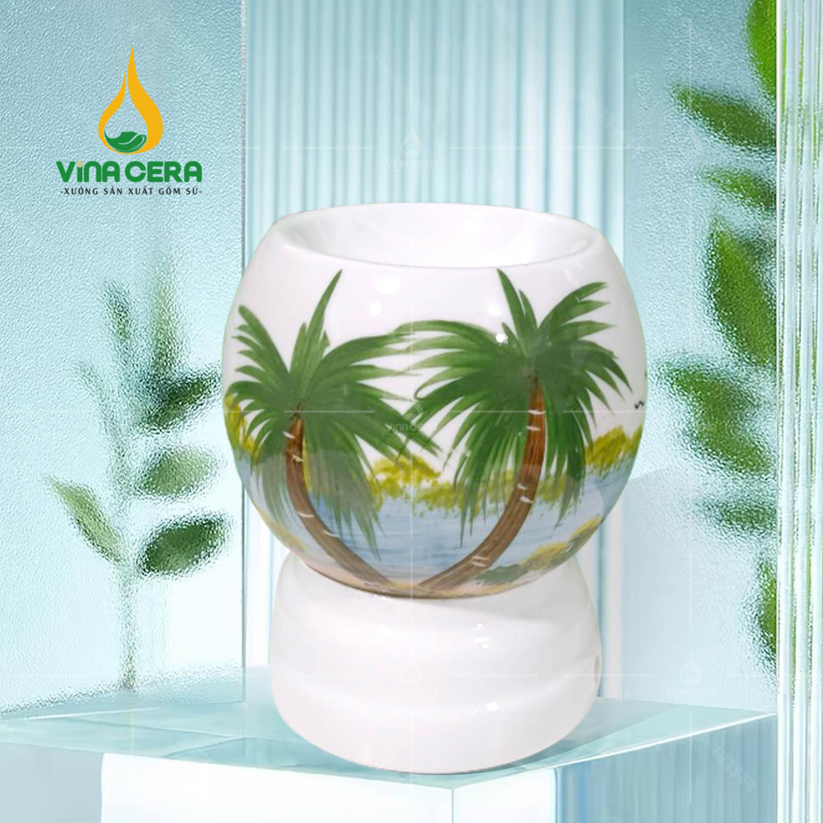 Đèn Xông Tinh Dầu Gốm Sứ Bát Tràng