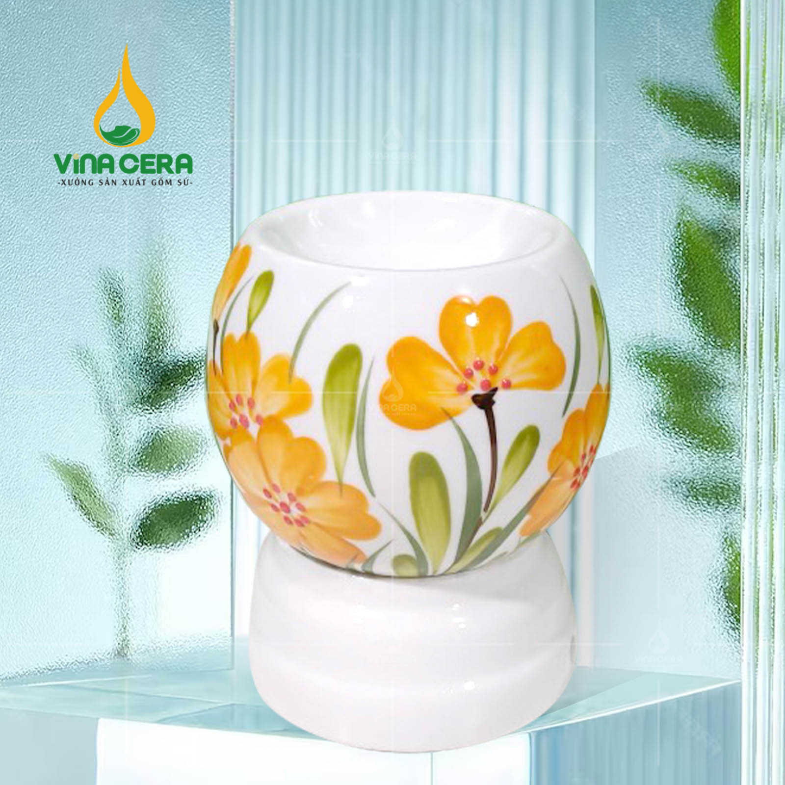 Đèn Xông Tinh Dầu Gốm Sứ Bát Tràng