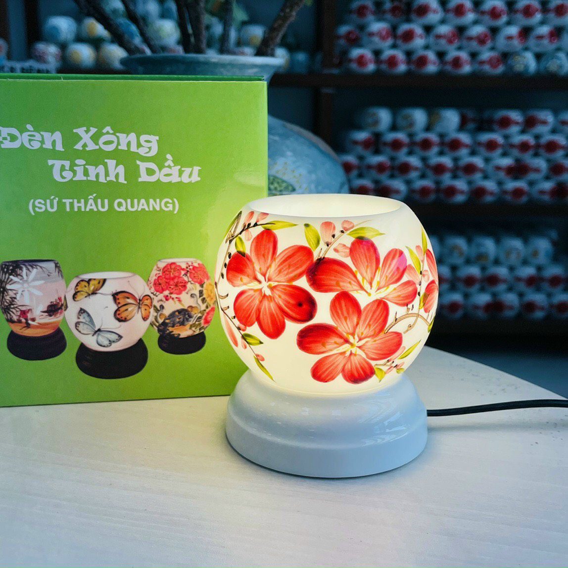 Đèn Xông Tinh Dầu Gốm Sứ Bát Tràng