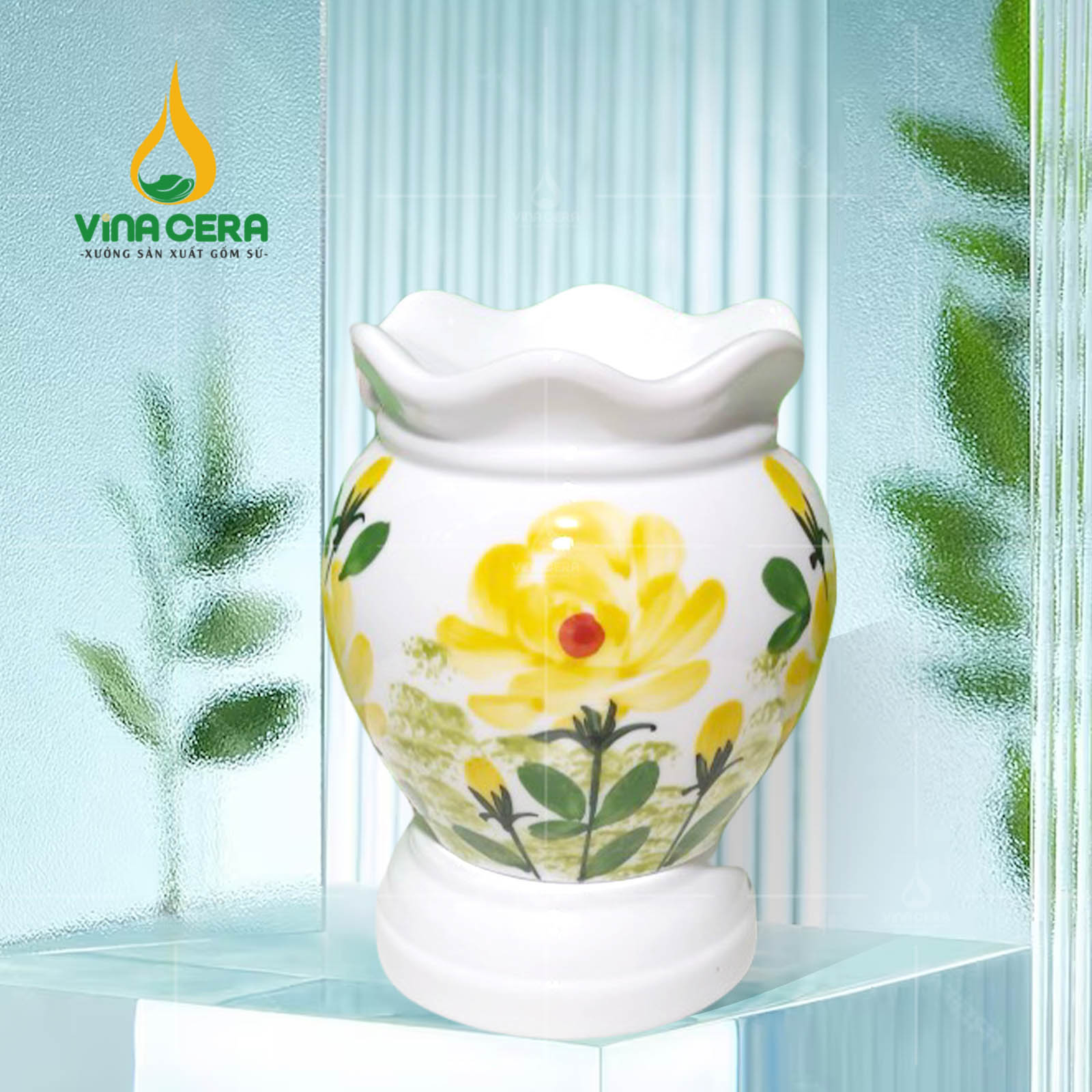 Đèn Xông Tinh Dầu Gốm Sứ Bát Tràng