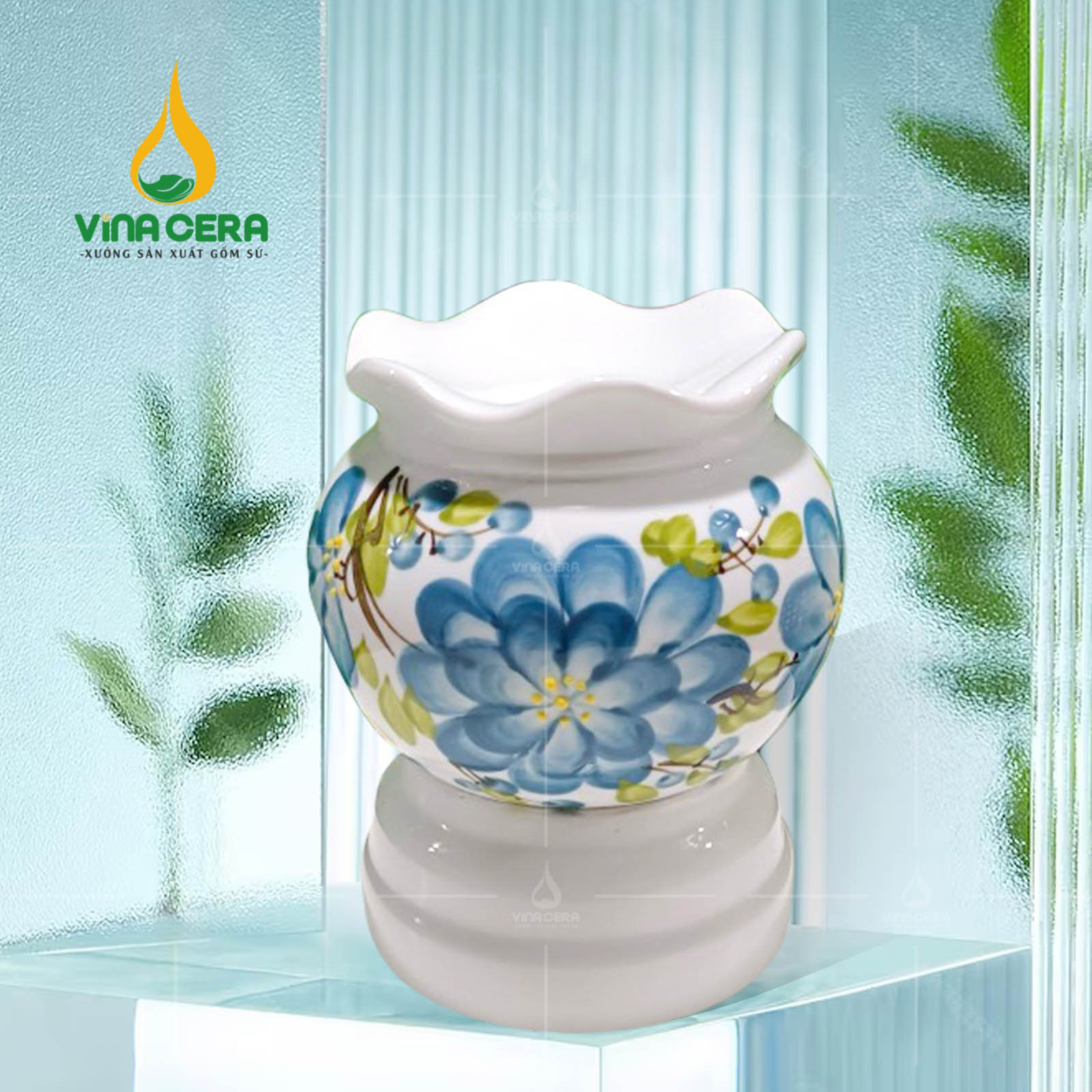 Đèn Xông Tinh Dầu Gốm Sứ Bát Tràng