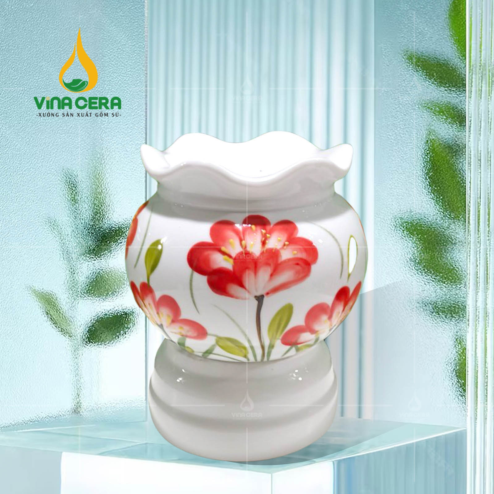 Đèn Xông Tinh Dầu Gốm Sứ Bát Tràng