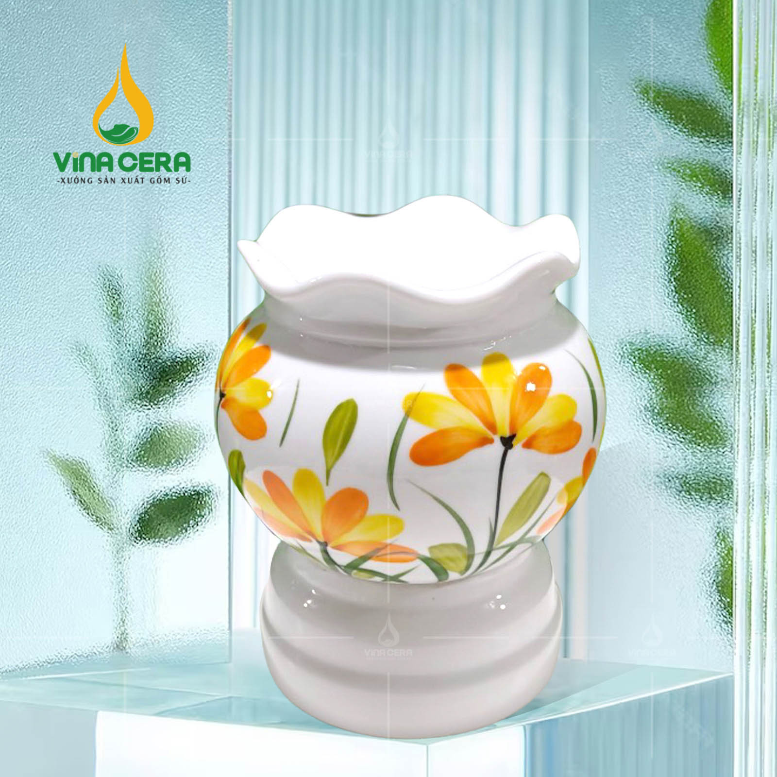 Đèn Xông Tinh Dầu Gốm Sứ Bát Tràng