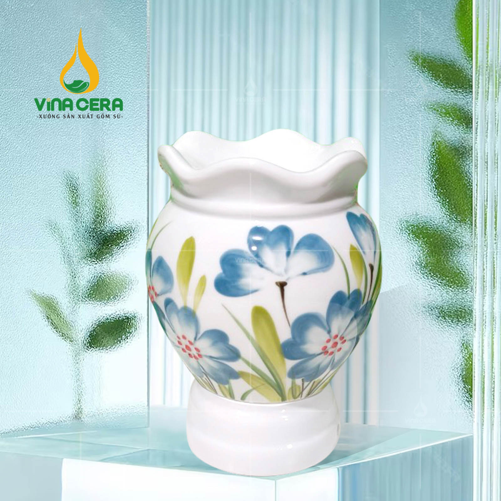 Đèn Xông Tinh Dầu Gốm Sứ Bát Tràng