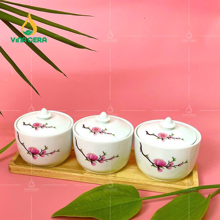 khay mứt sứ Bát tràng cao cấp