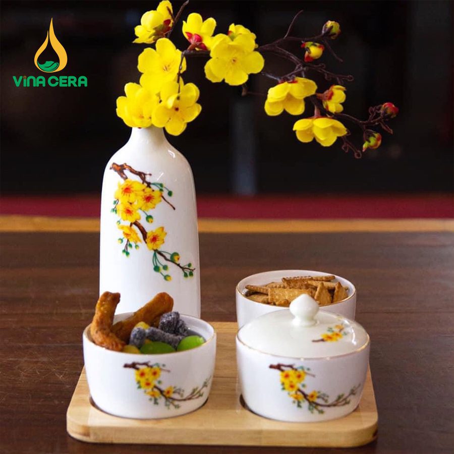 Top 19 Mẫu Khay Mứt Sứ Cao Cấp Làm Quà Tặng Tết