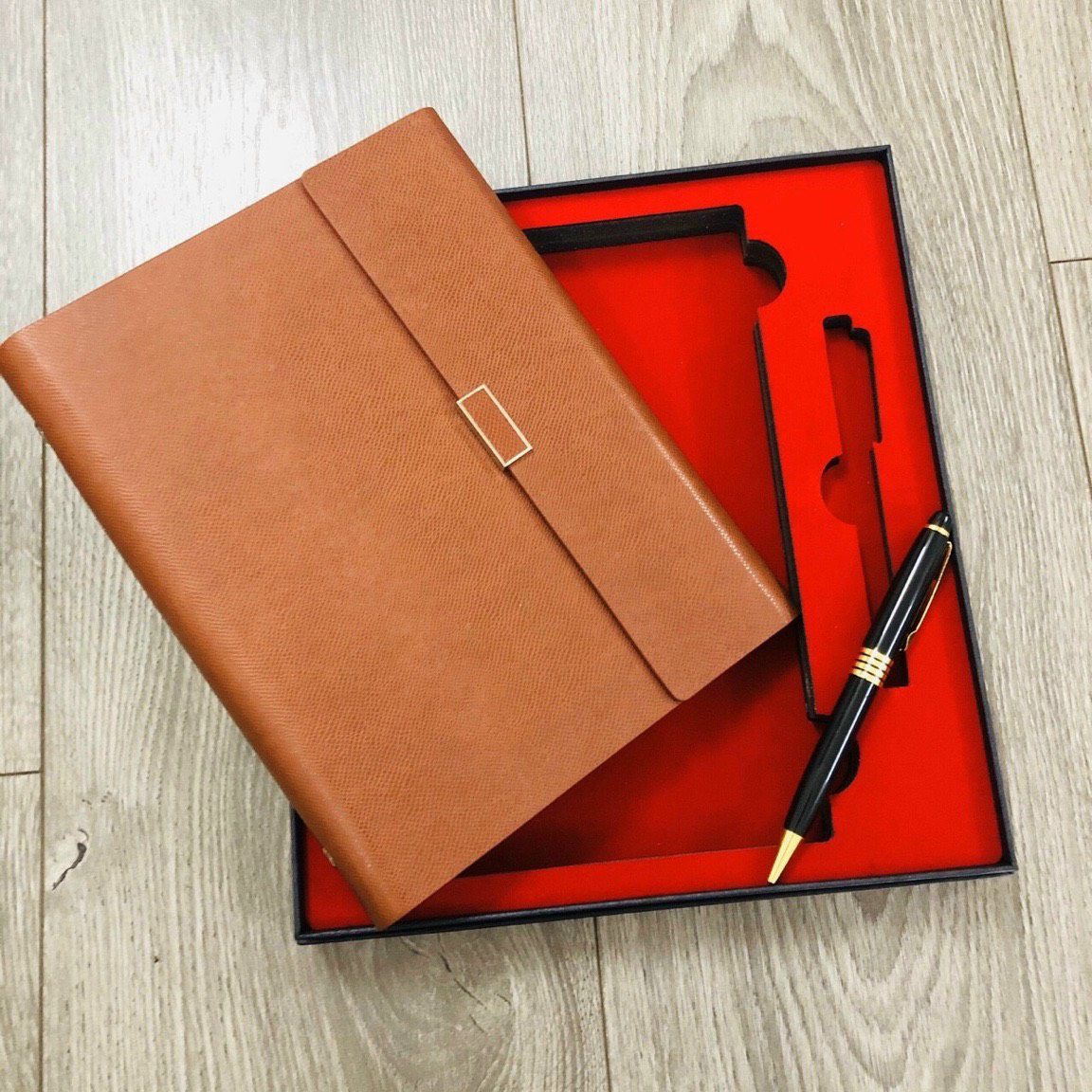 Sổ tay da in logo Đại hội