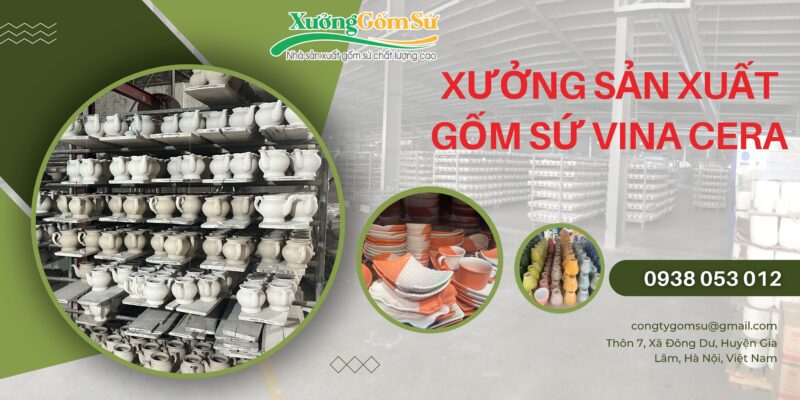 xưởng sản xuất gốm sứ Bát Tràng vinacera