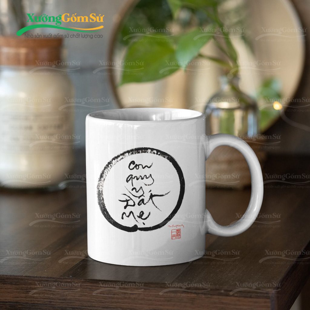 Ly sứ trắng Bát Tràng