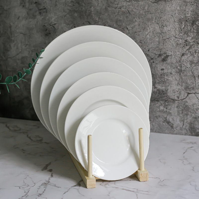 Đĩa sứ trắng trơn