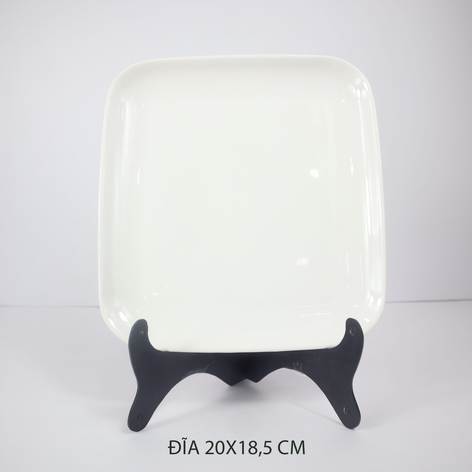 Đĩa sứ trắng vuông