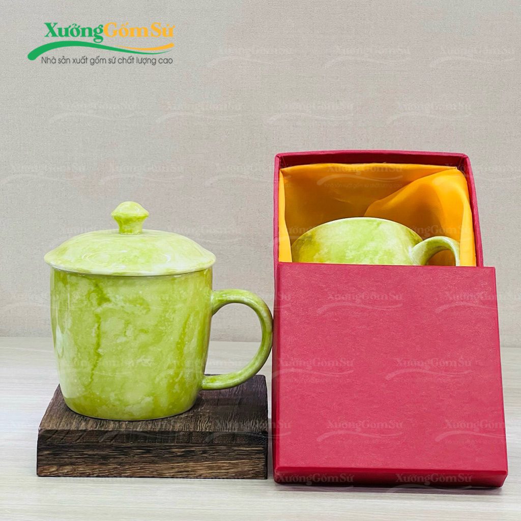 ly cà phê sứ có nắp