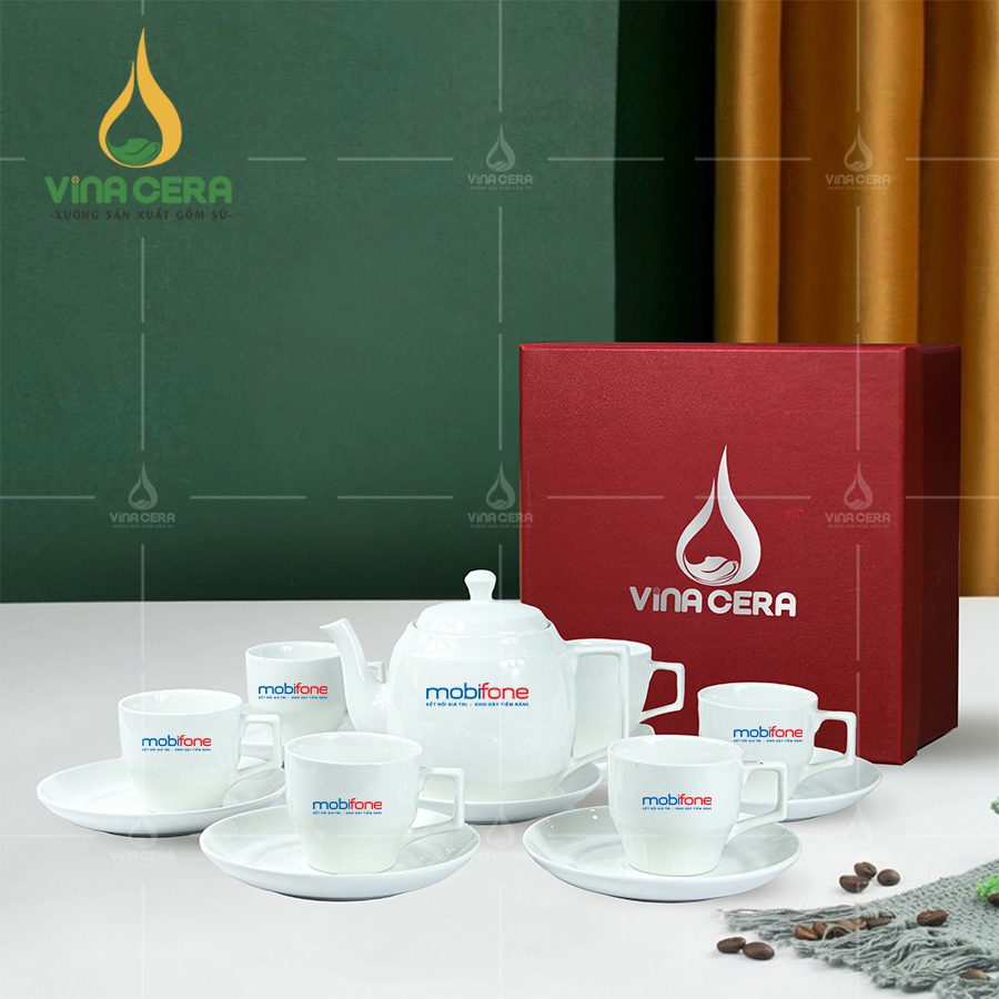 Bộ ấm Chén in logo quà tặng